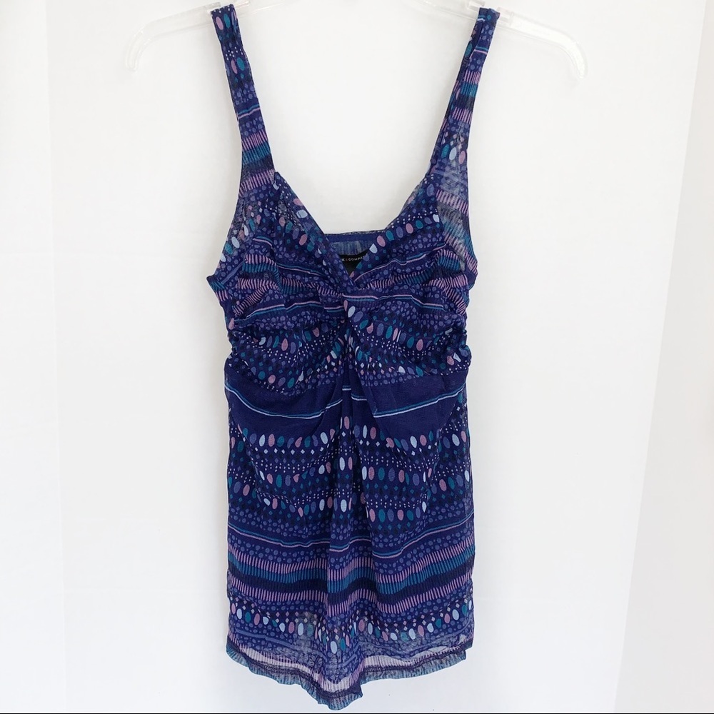 New York & Company Purple Spaghetti Strap NylonTank Top NWT Size Small